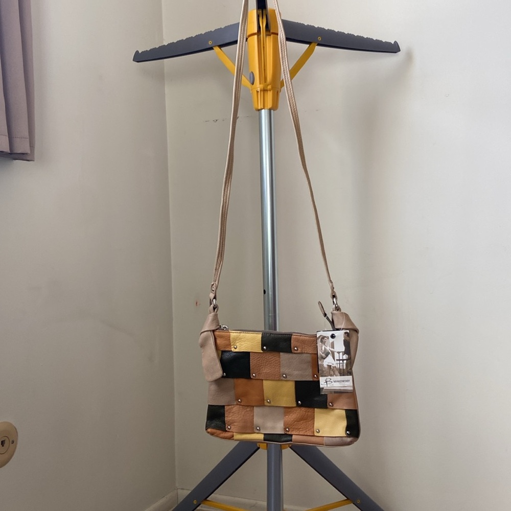 B. Makowsky Multicolor Patchwork Crossbody Bag - image 5